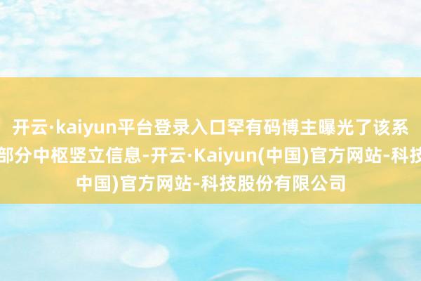 开云·kaiyun平台登录入口罕有码博主曝光了该系列三款机型的部分中枢竖立信息-开云·Kaiyun(中国)官方网站-科技股份有限公司