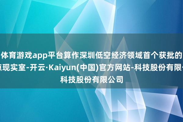 体育游戏app平台算作深圳低空经济领域首个获批的要点现实室-开云·Kaiyun(中国)官方网站-科技股份有限公司
