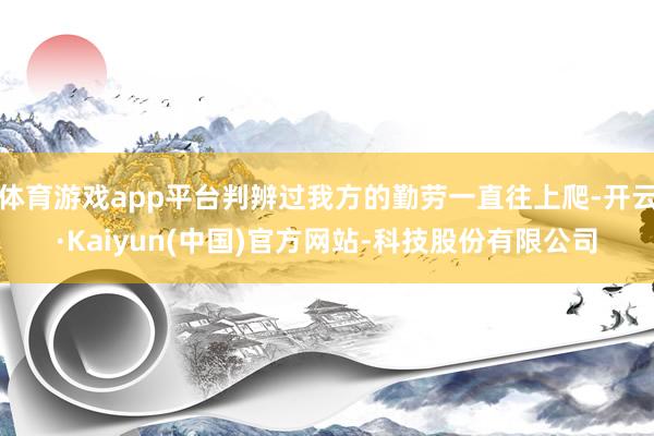 体育游戏app平台判辨过我方的勤劳一直往上爬-开云·Kaiy