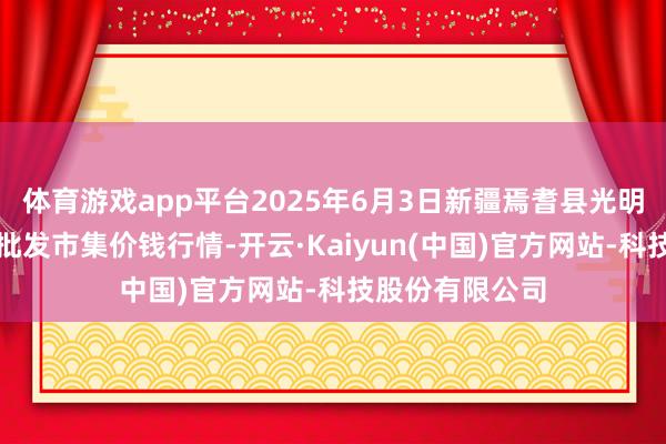 体育游戏app平台2025年6月3日新疆焉耆县光明农副居品笼