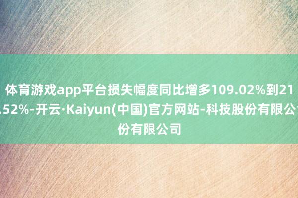 体育游戏app平台损失幅度同比增多109.02%到213.52%-开云·Kaiyun(中国)官方网站-科技股份有限公司